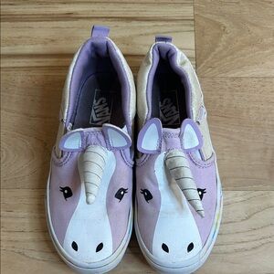 Unicorn vans slide ons size 1 youth